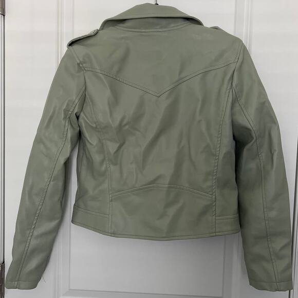 Blank NYC Long Sleeve Full Zip Motorcycle Jacket Light Green Women's Size Small - Picture 6 of 6